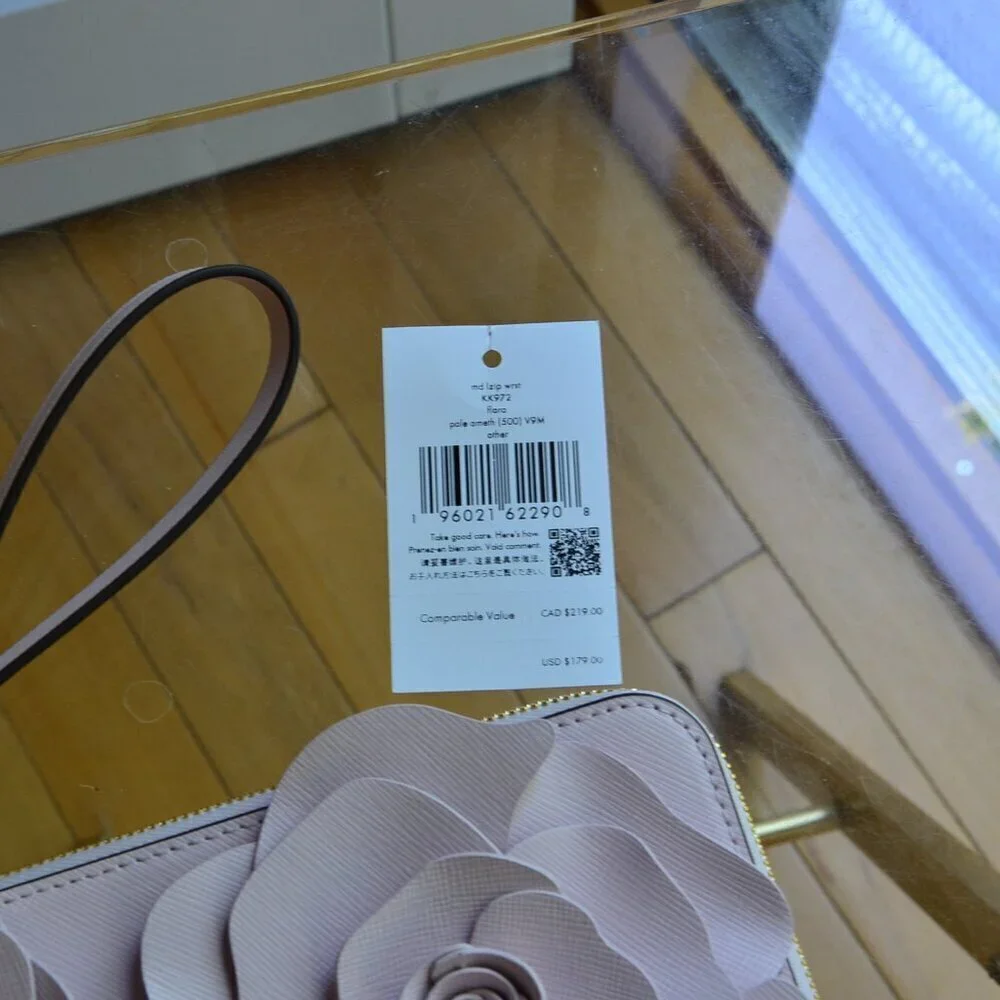 Kate Spade KK972 Flora Flower Medium L-Zip Wristlet